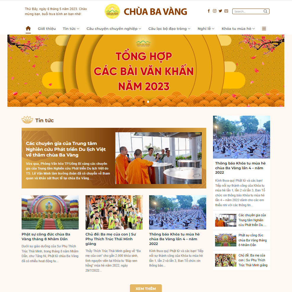 Theme wordpress tin tức phật giáo