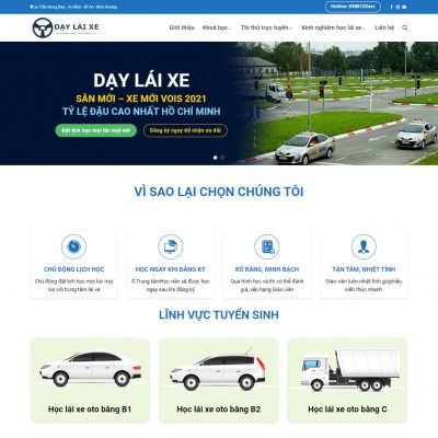 Theme wordpress trung tâm dạy lái xe