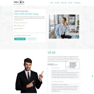 Theme wordpress giới thiệu cá nhân 03