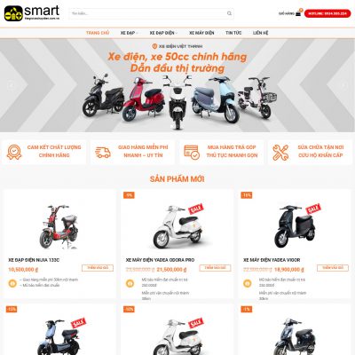 Theme wordpress bán xe điện