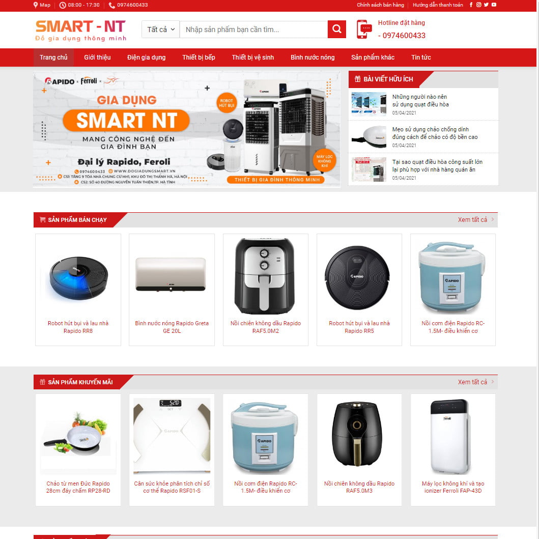 Theme wordpress bán đồ gia dụng 01