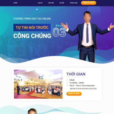 Theme wordpress landing page khóa học