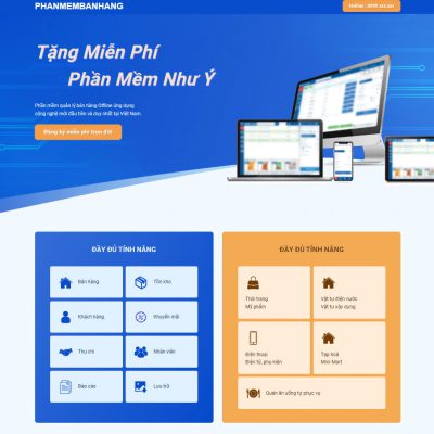 Theme wordpress landing page phần mềm bán hàng