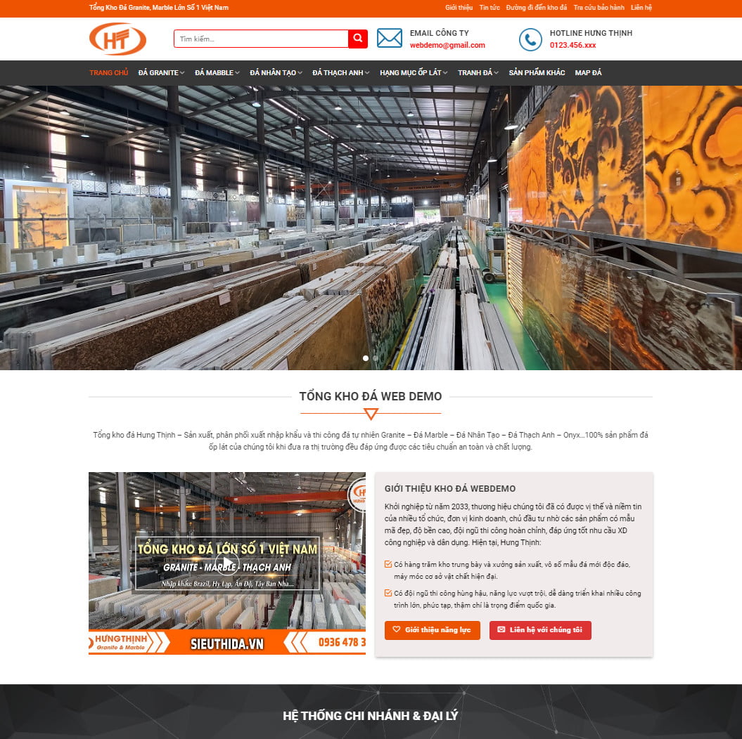 Theme wordpress đá granite, gạch men, đá ốp