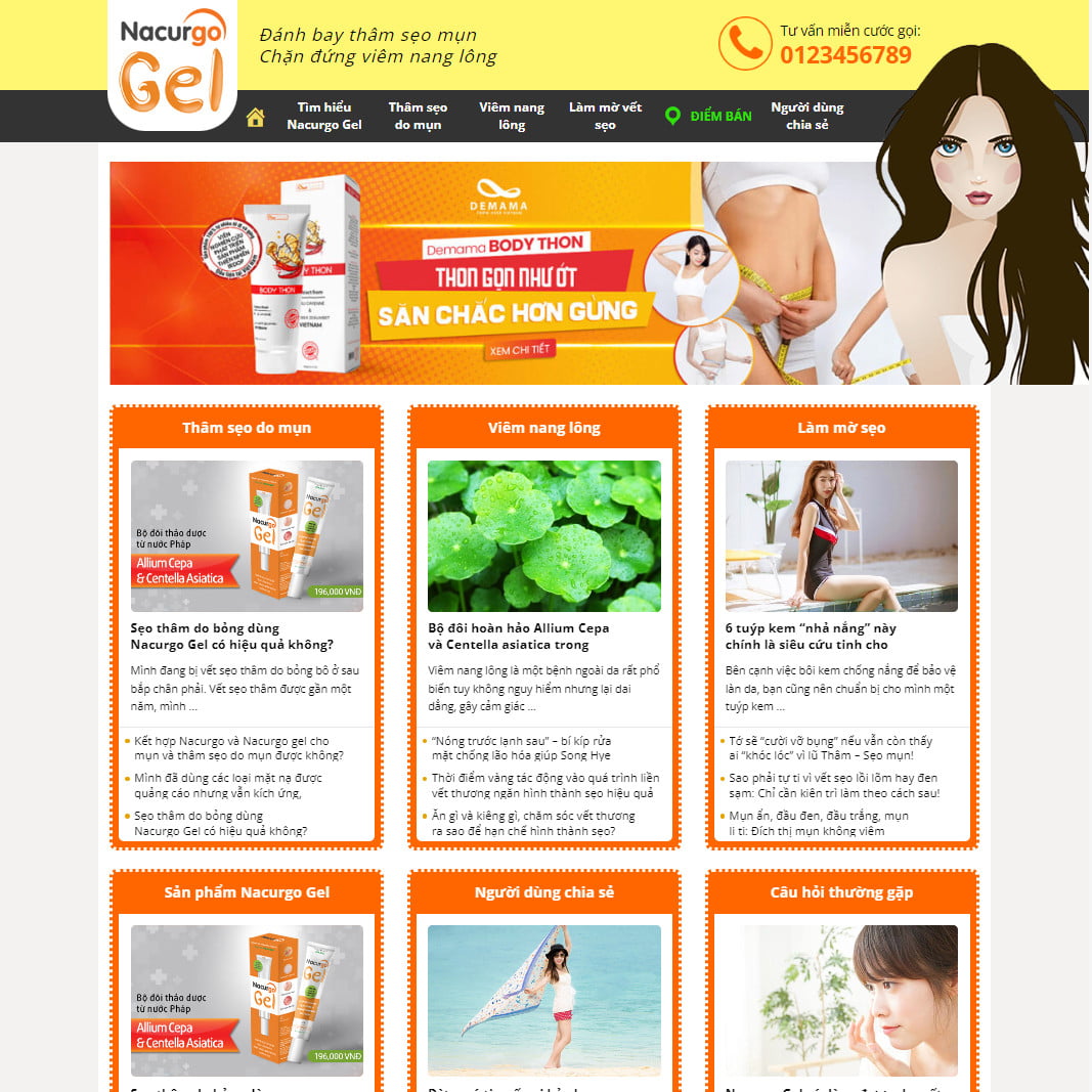 Theme wordpress tin tức mỹ phẩm affiliate