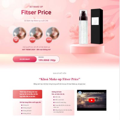Theme wordpress landing page xịt makup